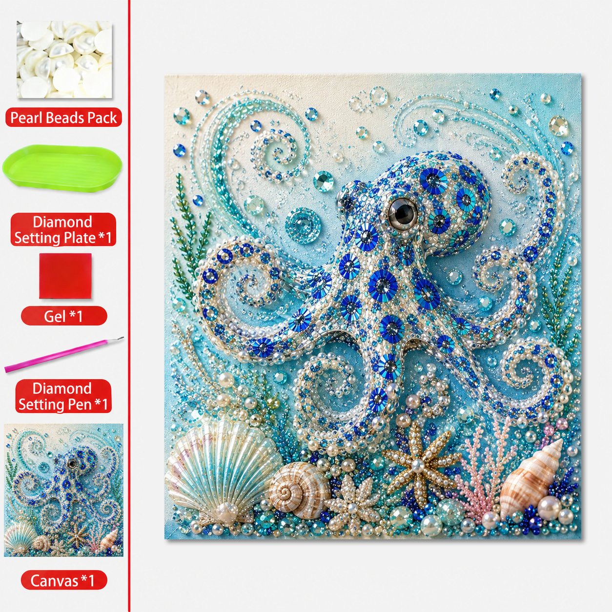 ๐ฅ Last Day 50% OFF - ๐โจ Ocean Theme Pearl Art DIY Kit โ Relaxing DIY Craft to Create Stunning Coastal Artwork