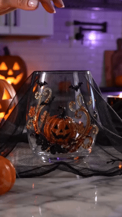 ๐ ๐ 3D Halloween Artisan Glassware Collection | For Magical Halloween Sips, Eye-Catching 3D Details, Luminous Festive Party Moments & Cozy Fall Home Bar Glow