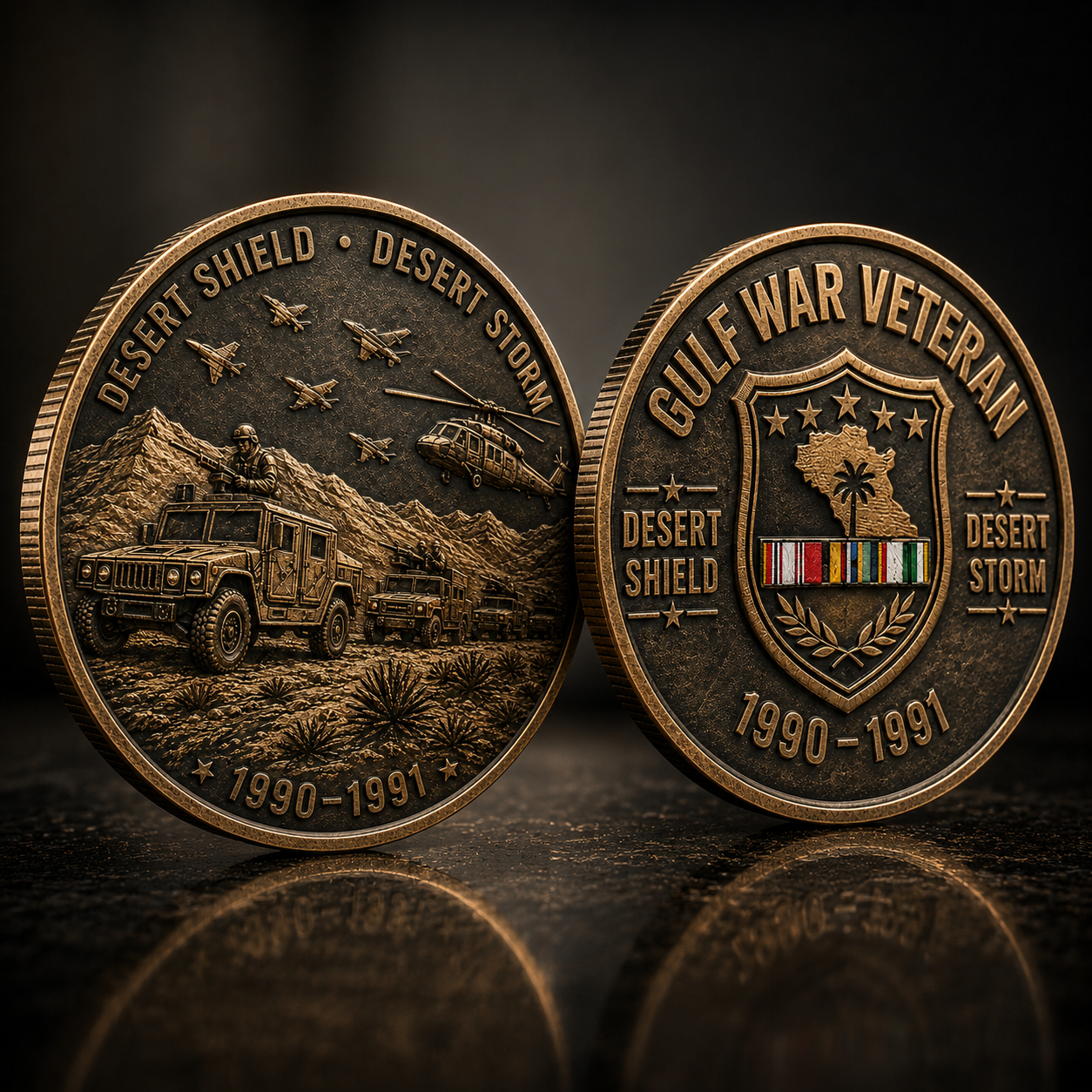🏆Last Day Promo: 49% OFF! 🎖️Gulf War Veteran Challenge Coin – Desert Shield & Desert Storm 1990–1991 Military Collectible