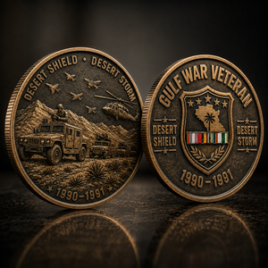 🏆Last Day Promo: 49% OFF! 🎖️Gulf War Veteran Challenge Coin – Desert Shield & Desert Storm 1990–1991 Military Collectible