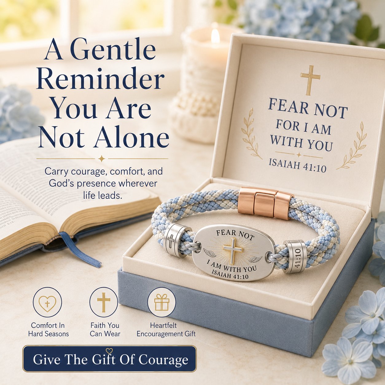 🔥 LAST DAY 49% OFF – ✝️ Christian Scripture Faith Bracelet Collection 💗✨