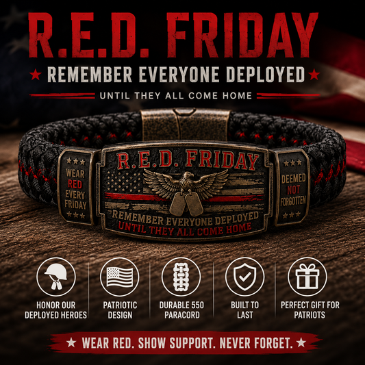 🇺🇸 R.E.D. Friday Honor Bracelet — Remember Everyone Deployed
