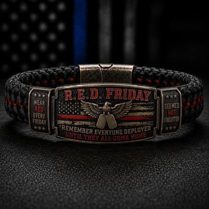🇺🇸 R.E.D. Friday Honor Bracelet — Remember Everyone Deployed