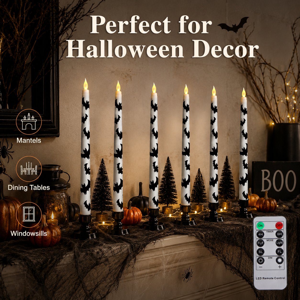 🦇 Spooky Bat Candles That Glow Like Real Flames — Without the Fire 🕯️✨