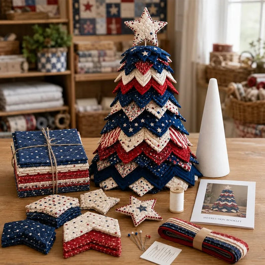 💥 LAST DAY 49% OFF - American Christmas Tree Quilt Kit
