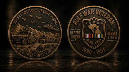 🏆Last Day Promo: 49% OFF! 🎖️Gulf War Veteran Challenge Coin – Desert Shield & Desert Storm 1990–1991 Military Collectible