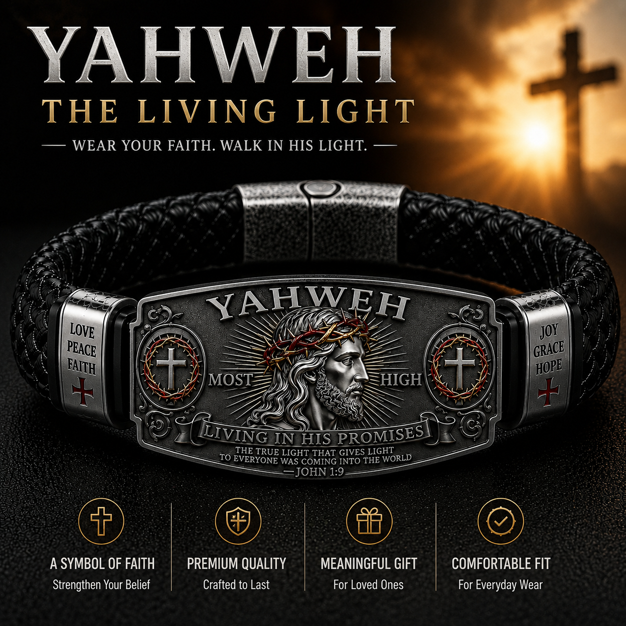 ✝️"Yahweh – The Living Light" Faith Bracelet