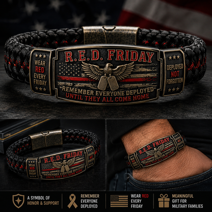 🇺🇸 R.E.D. Friday Honor Bracelet — Remember Everyone Deployed