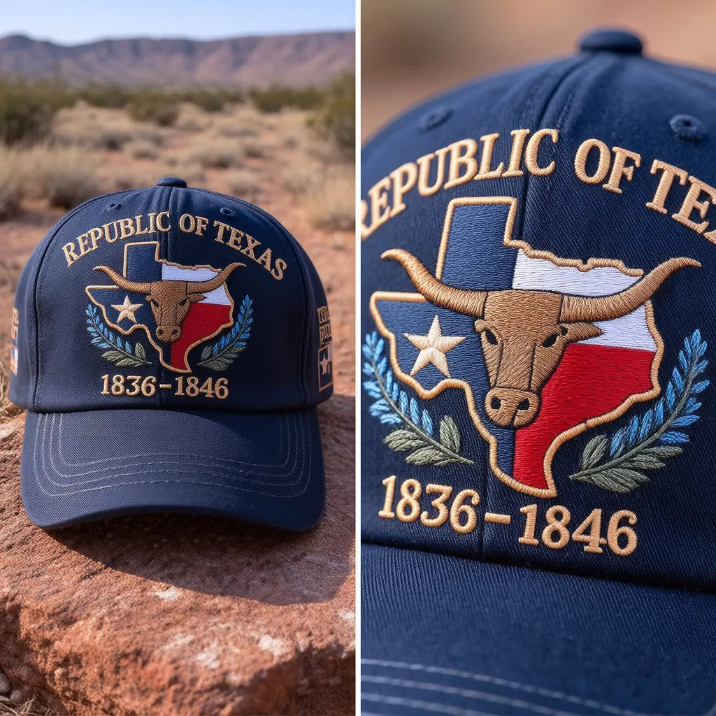 Republic of Texas Commemorative Embroidered Cap – Show Your Texas Pride
