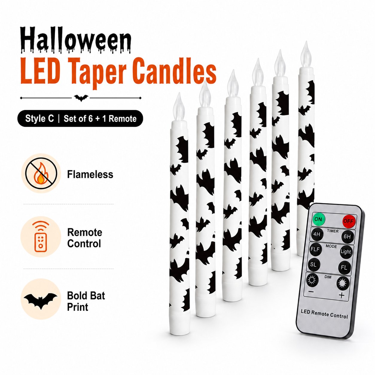 🦇 Spooky Bat Candles That Glow Like Real Flames — Without the Fire 🕯️✨