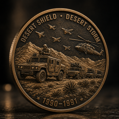 🏆Last Day Promo: 49% OFF! 🎖️Gulf War Veteran Challenge Coin – Desert Shield & Desert Storm 1990–1991 Military Collectible