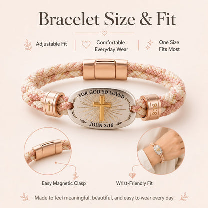 🔥 LAST DAY 49% OFF – ✝️ Christian Scripture Faith Bracelet Collection 💗✨