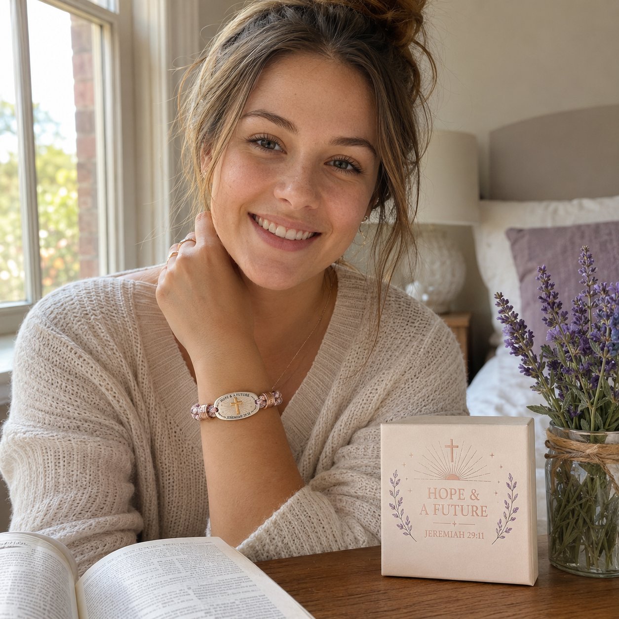 🔥 LAST DAY 49% OFF – ✝️ Christian Scripture Faith Bracelet Collection 💗✨
