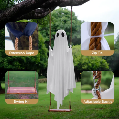 👻 49% OFF Today – Glowing Ghost Swing for Porch, Yard & Outdoor Halloween Decor