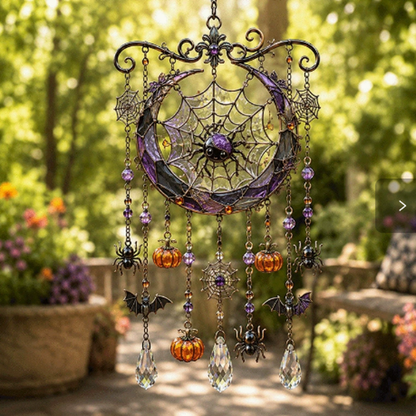 🎃 Halloween Hummingbird Wind Chime | Crystal Garden Hanging Decor